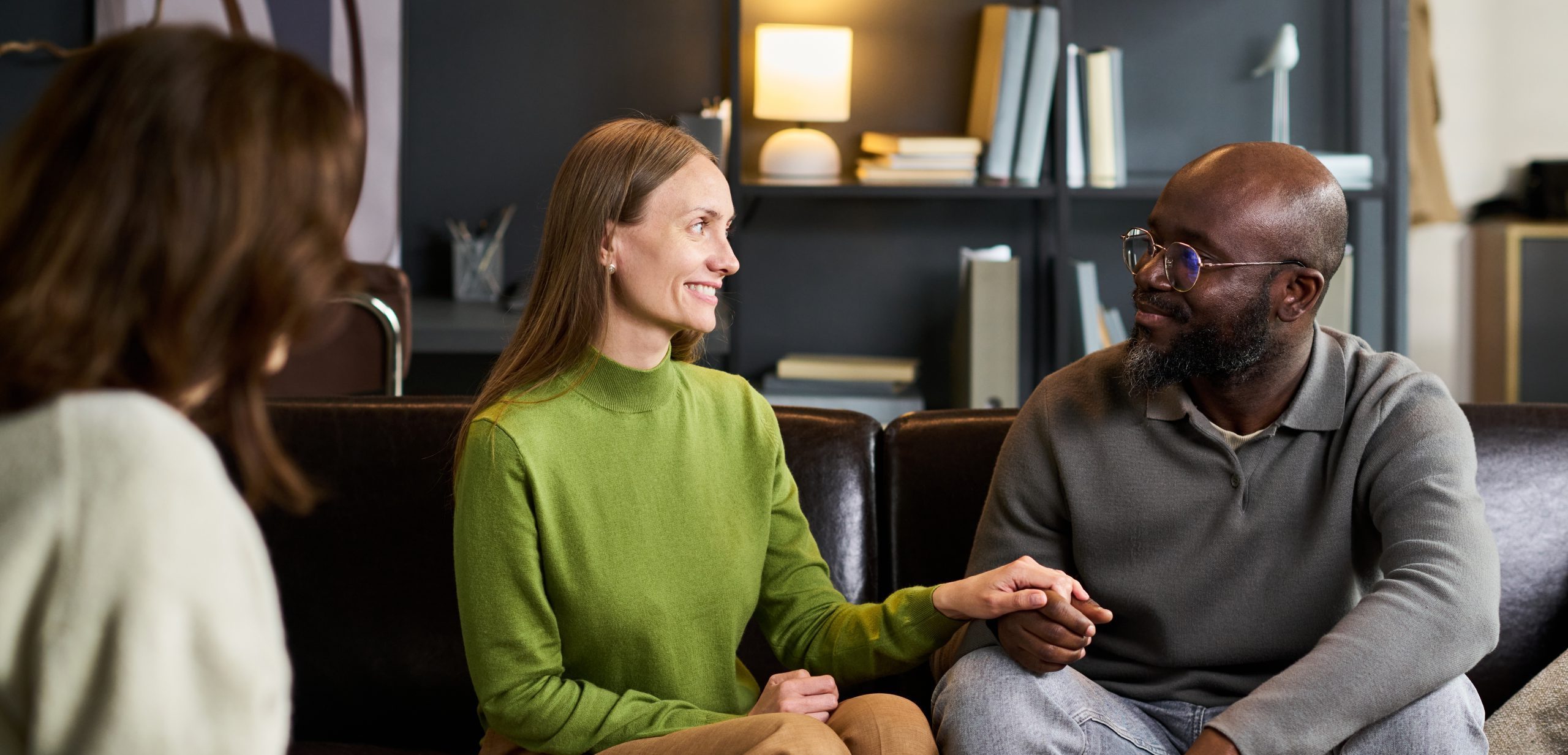 Couple in a session with a counselor