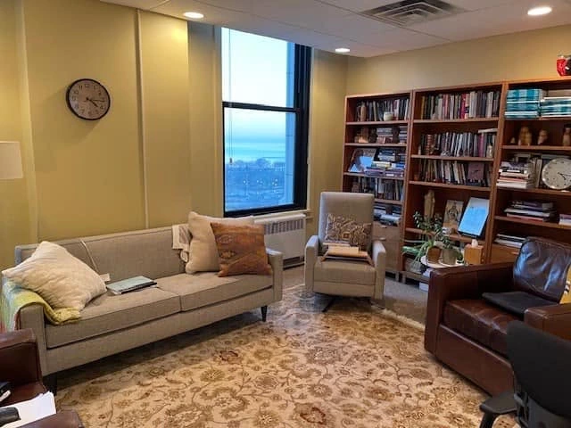 Calm consultation room for a psychiatric evaluation