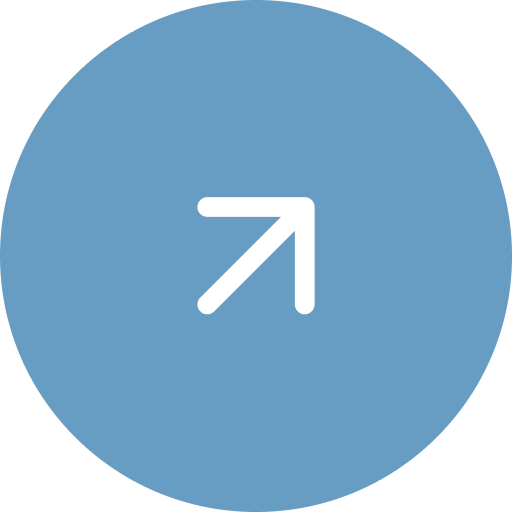 Blue circle with white diagonal arrow icon