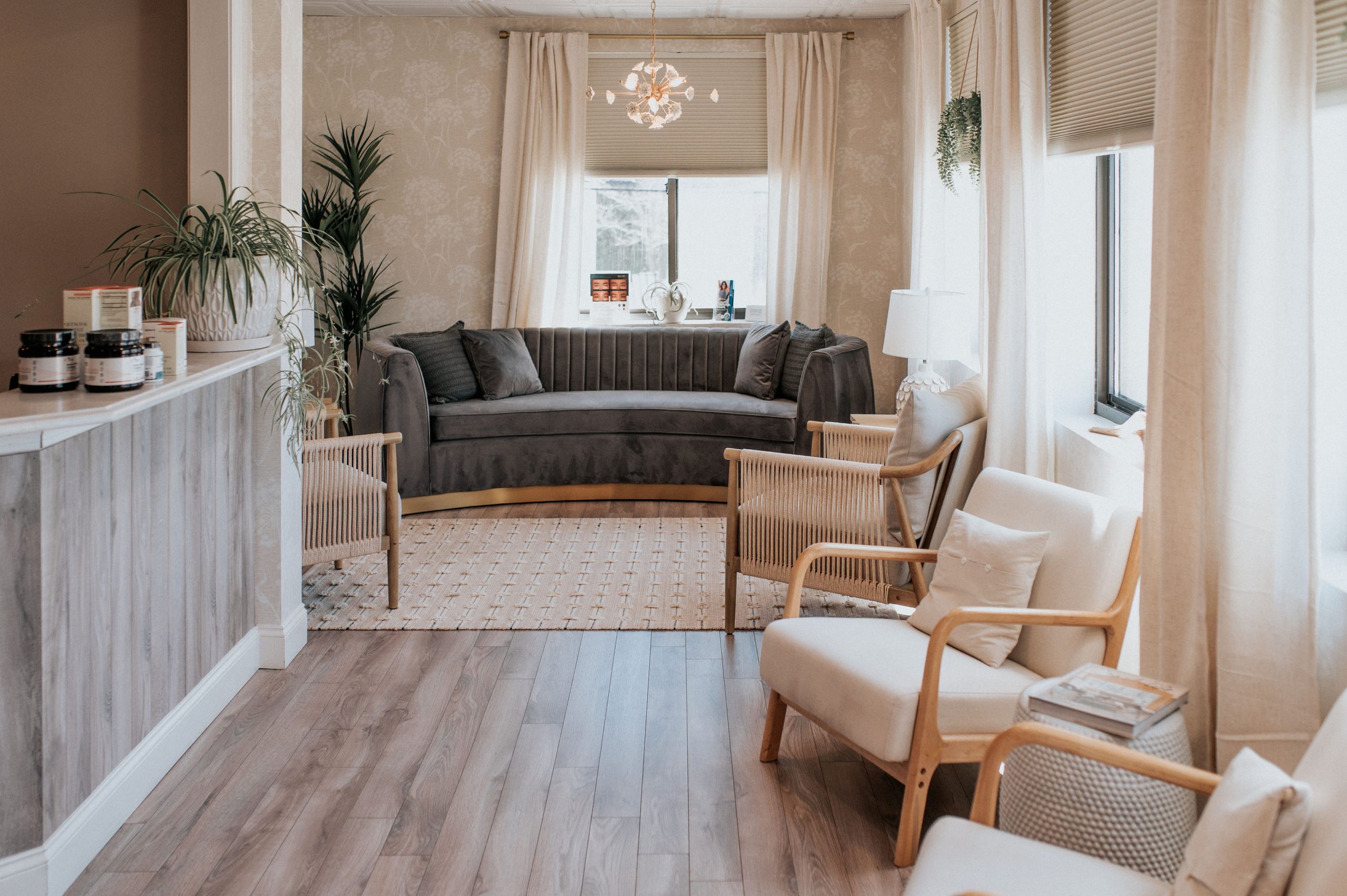 Thrive Med Spa waiting room in Portsmouth, NH