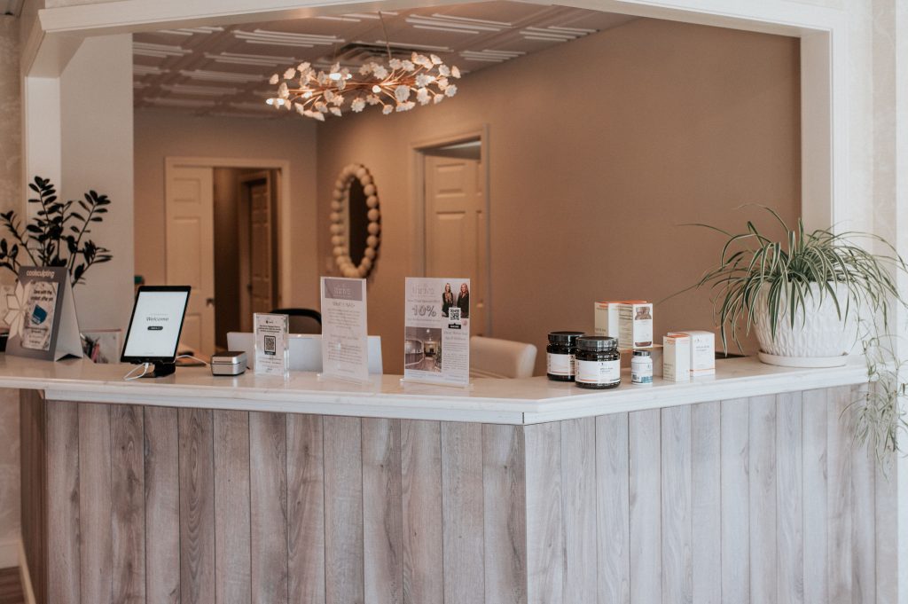 Thrive Med Spa + Wellness reception desk in Portsmouth, NH