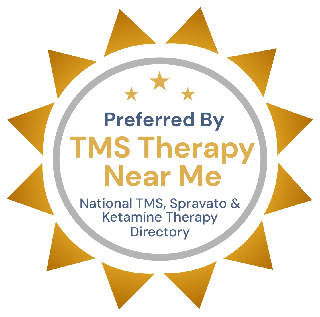 Preferred By TMS Therapy Near Me, National TMS, Spravato & Ketamine Therapy Directory badge