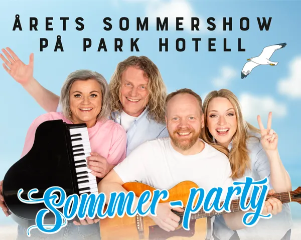 Sommerparty med Jon Niklas Rønning, Reidun Sæther, Trond og Ingvild Nagell-Dahl