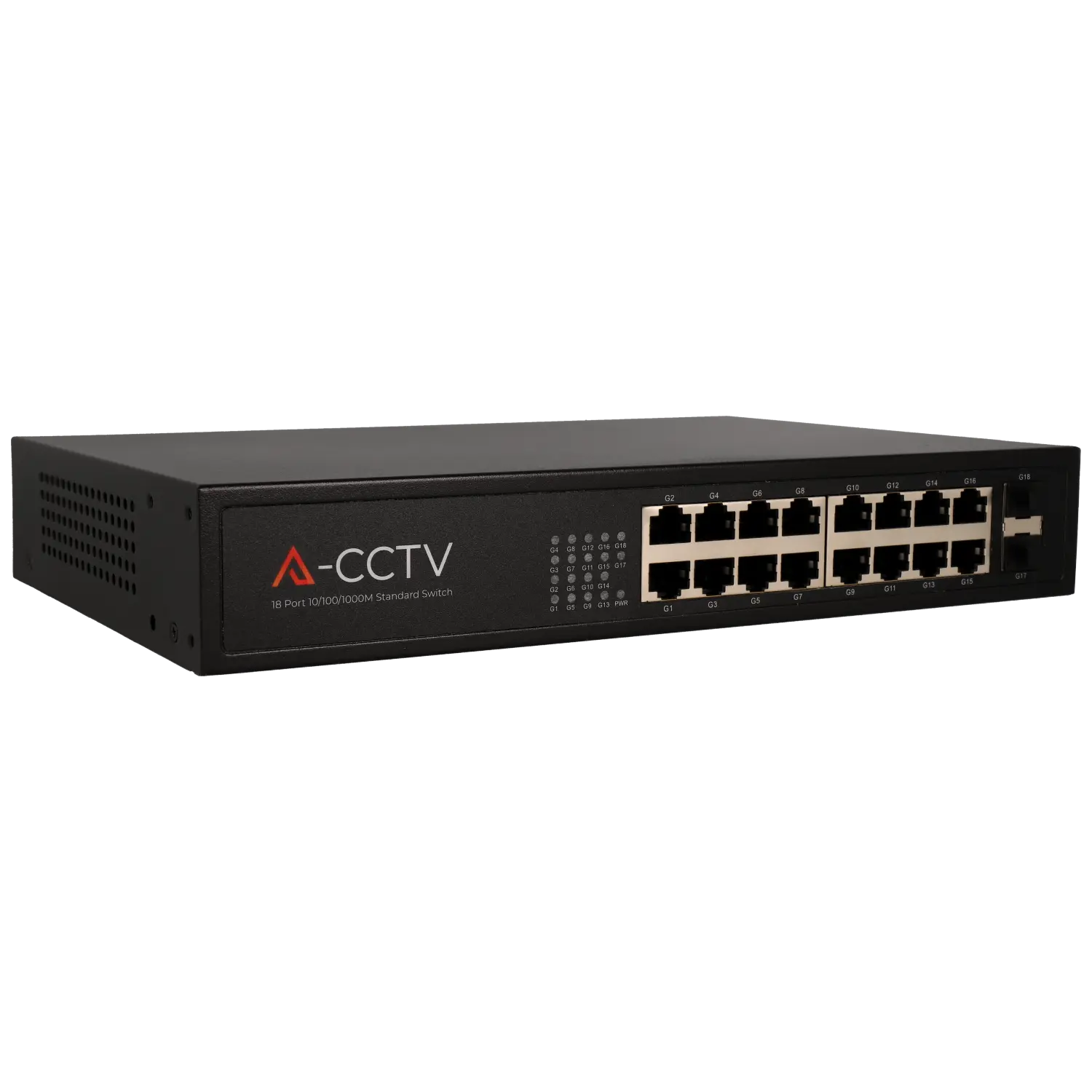 Switch A-Cctv A-SWITCH-1816N-G 18 Portas Ethernet Proteção Contra Sobretensão