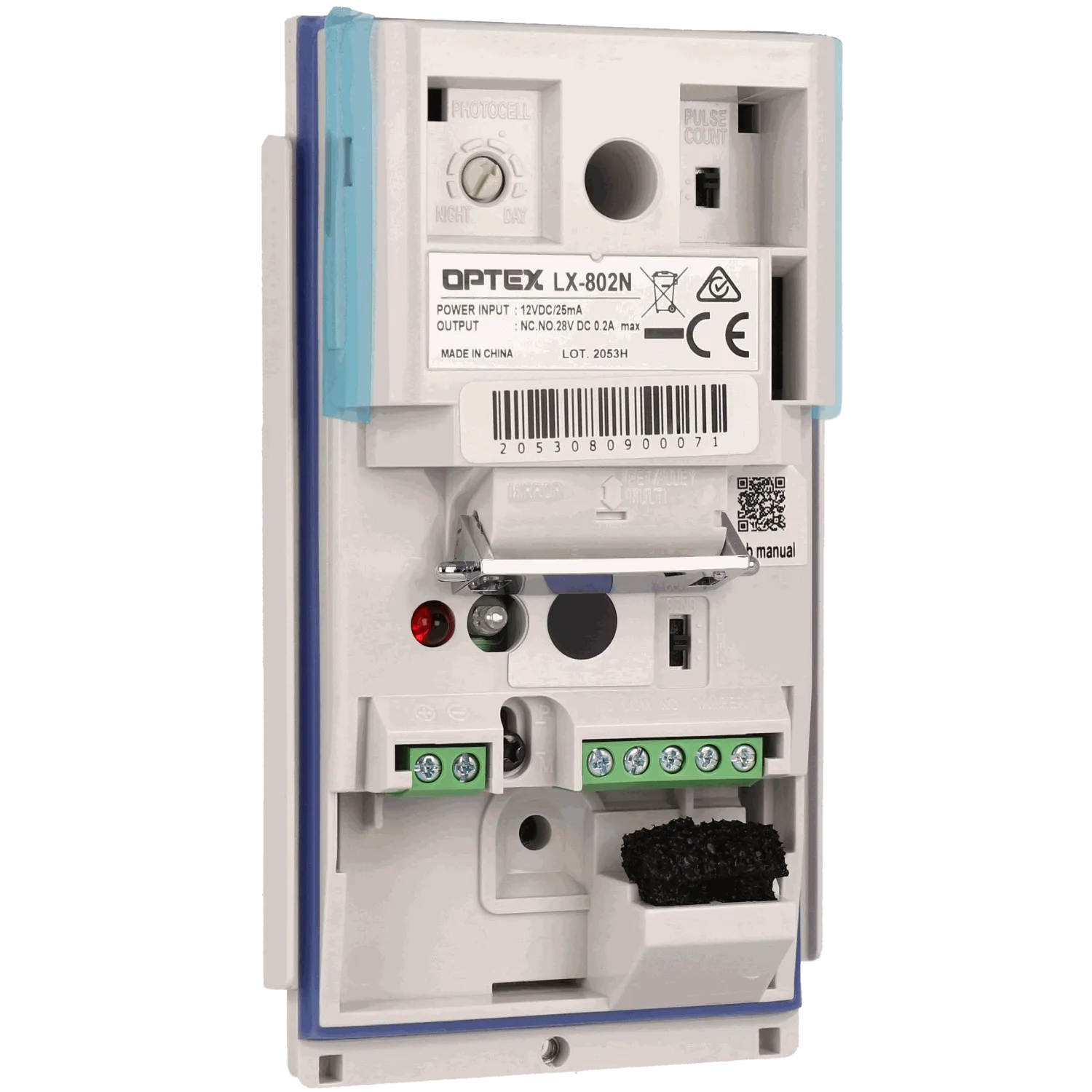Detetor Volumétrico PIR Cablado Optex LX-802 com Imunidade a Animais e 12 Zonas
