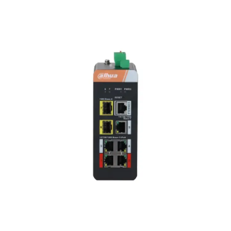 Switch Dahua Industrial PoE+ 120W 4P Downlink + 3P Uplink (1xRJ45+2xSFP) 10/100/1000Mbps