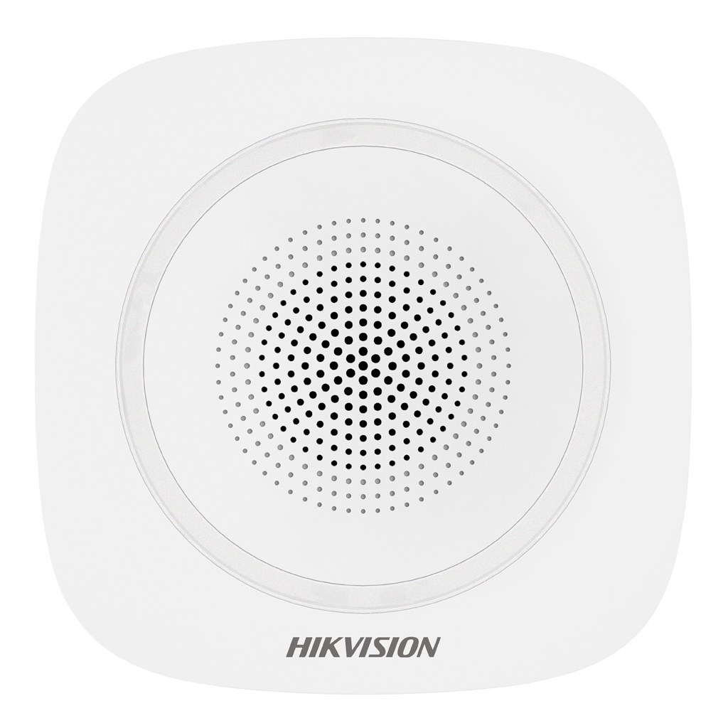 Sirene Eletrónica Branca Hikvision DS-PS1-I-WE-RED - Solução de Alarme Inteligente