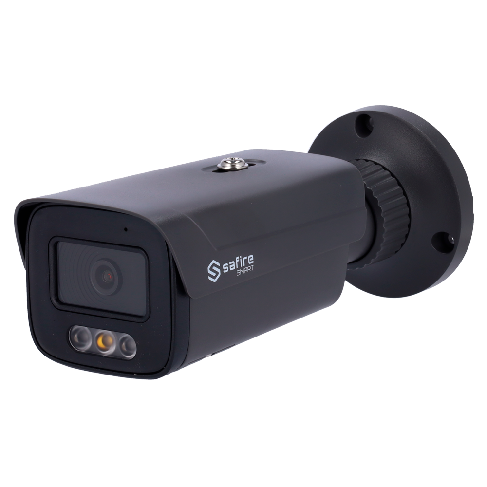 Câmara IP Bullet Safire Smart SF-IPB380A-4E1-DL 4MP com IA, Luz Dual, Lente 2.8mm e PoE