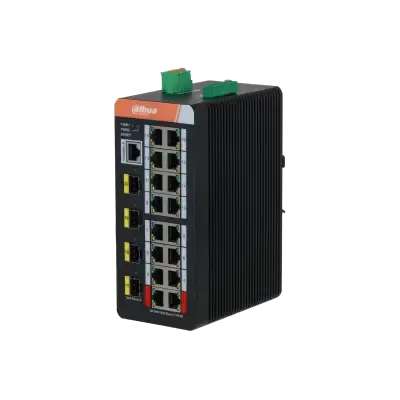 Switch Industrial Dahua DH-IS4420-16GT-240 | 20 Portas Gigabit (16 PoE) com 4 SFP e Gestão Layer 2