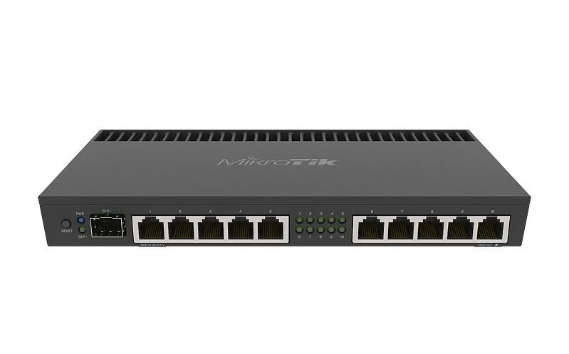 Router MikroTik RB4011iGS+RM - Ethernet com 2GB RAM e Flash 16GB