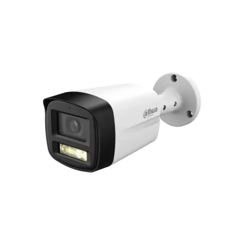 Câmara HDCVI Dahua 5MP Smart Dual Light+ IR40m 2.8mm IP67 Áudio Bidireccional