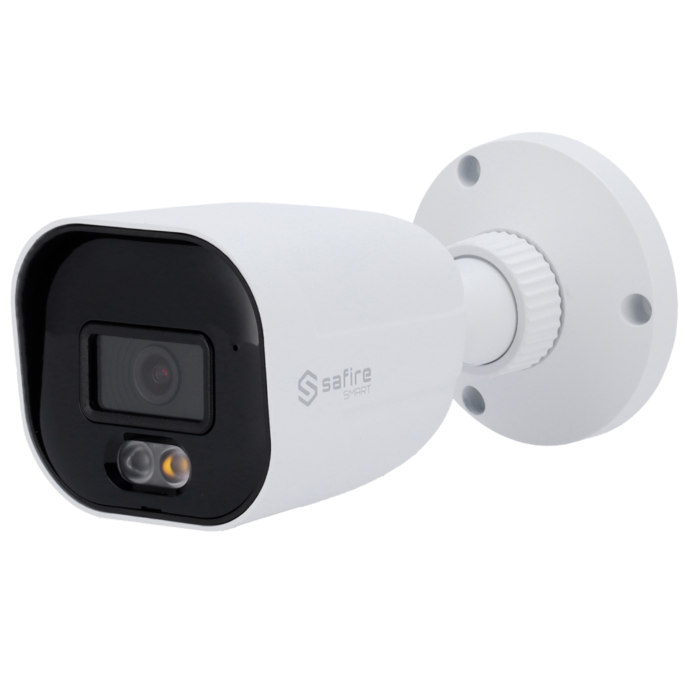 Câmara IP Bullet Safire Smart SF-IPB080A-6B1-DL 6MP Lente 2.8mm PoE Dual Light 20m com Microfone IP67