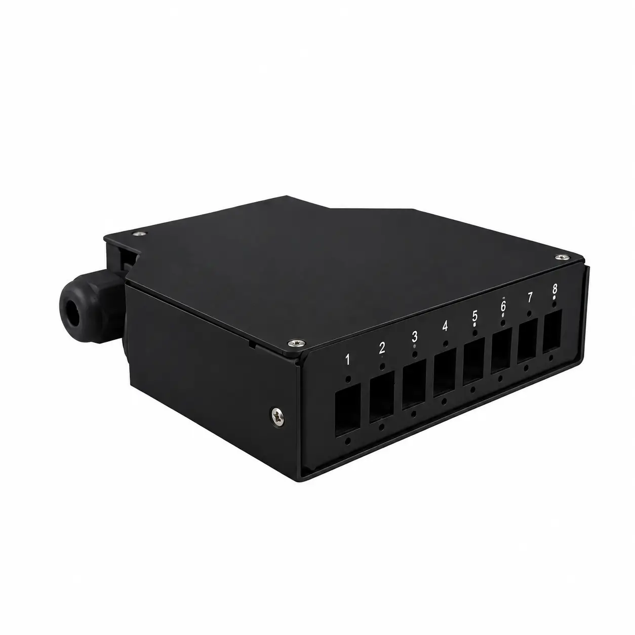 CAIXA CALHA DIN FX-130 8SC (PRETO)