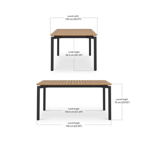 Ara Dining Table 160 Aluminium