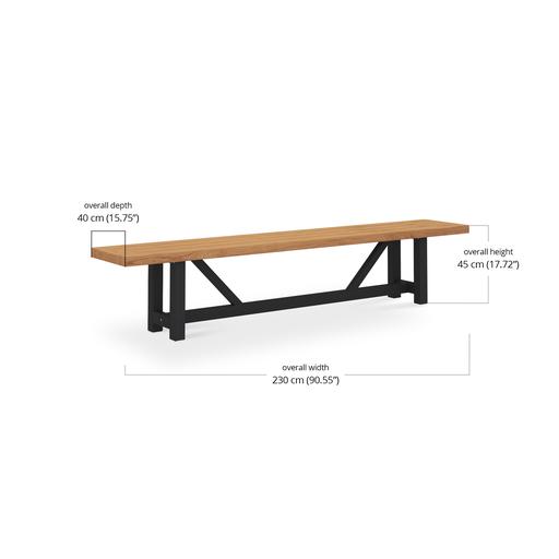 Vinegard Aluminium Backless Bench 230