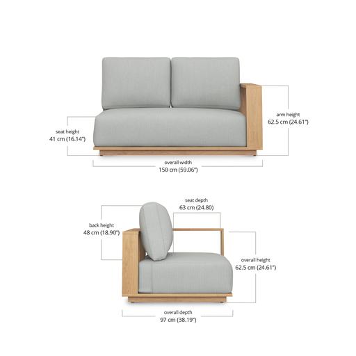 Brie 2 Seater Sofa Left Arm