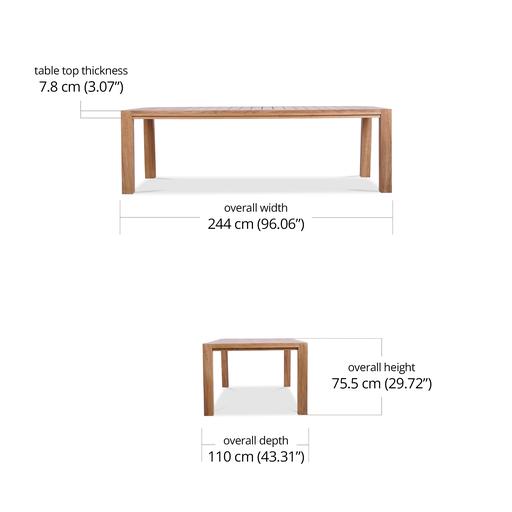 Comfort Table 244 x 110 cm