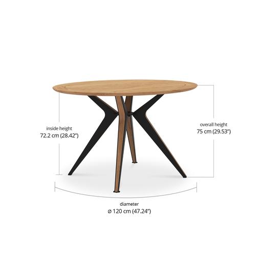 Lego Table Round 120 Teak Top