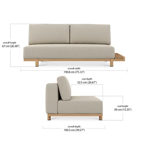 Marlow Double Middle with Left Tray