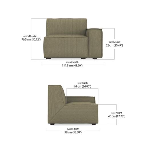 Martha Modular 1 Seater Left