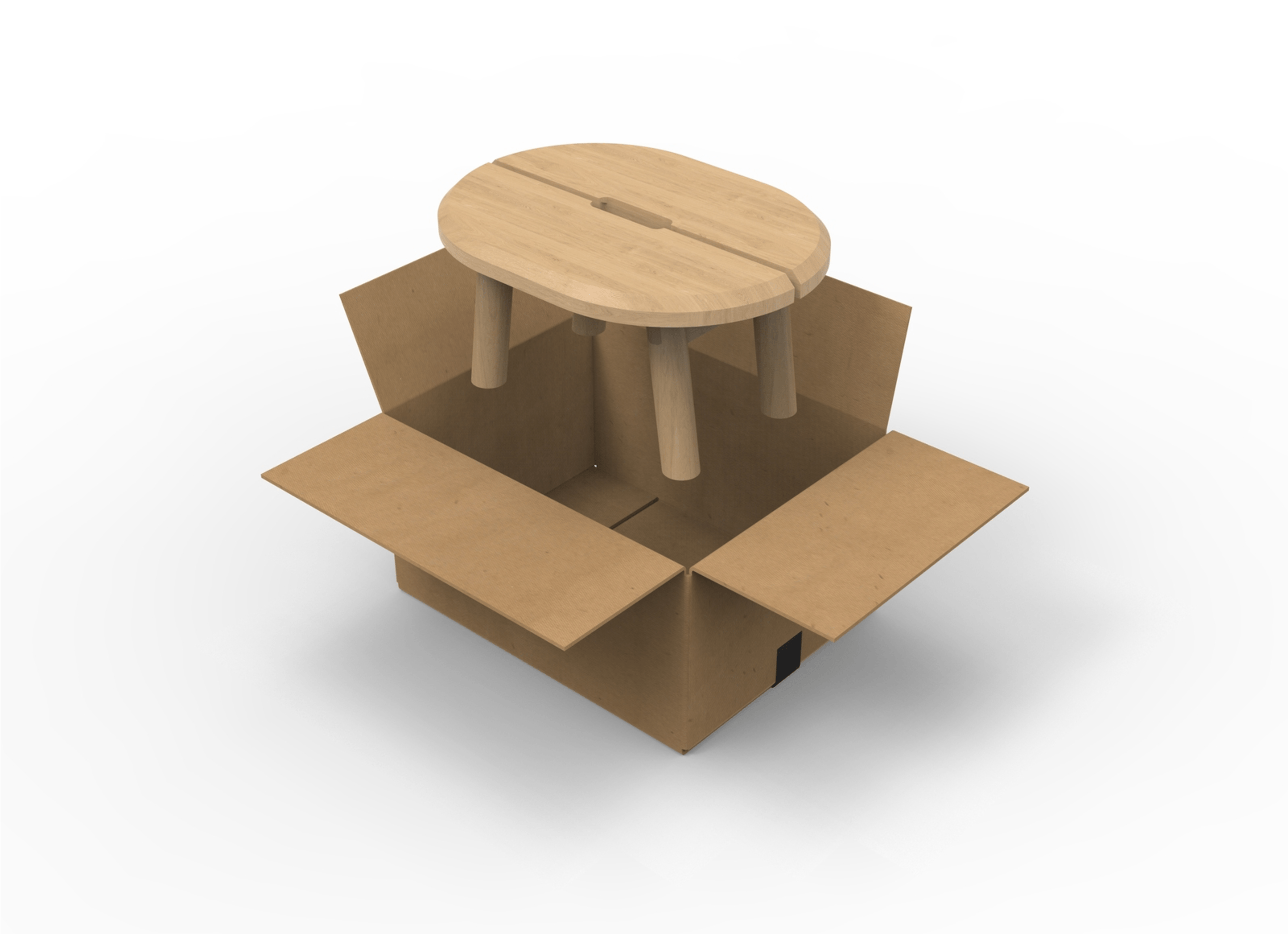 Oliver Barber Stool | Elevate Your Bathroom with a Teak Stool