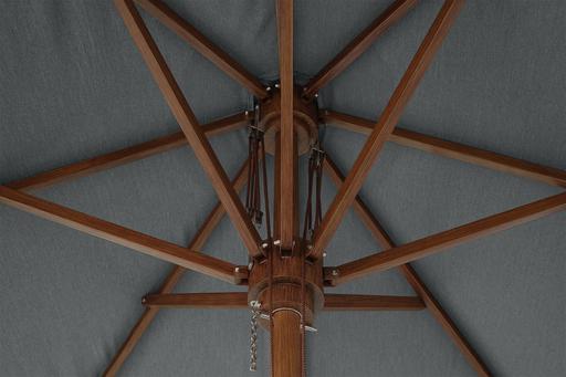 Bay Parasol Square 250 - Wood Grain Powder Coated SS