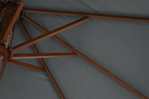 Bay Parasol Square 250 - Wood Grain Powder Coated SS