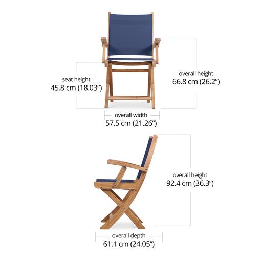 Sailmate Folding Armchair -Navy