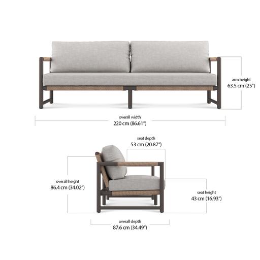 Timo Alu 3 Seater