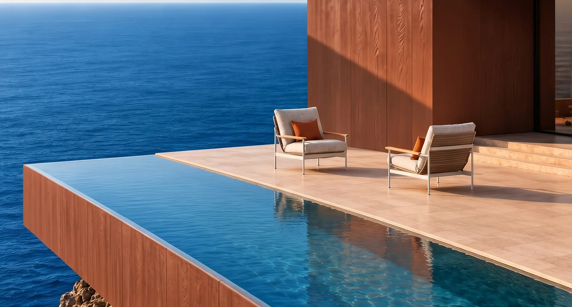 Triconville outdoor furniture in a coastal setting