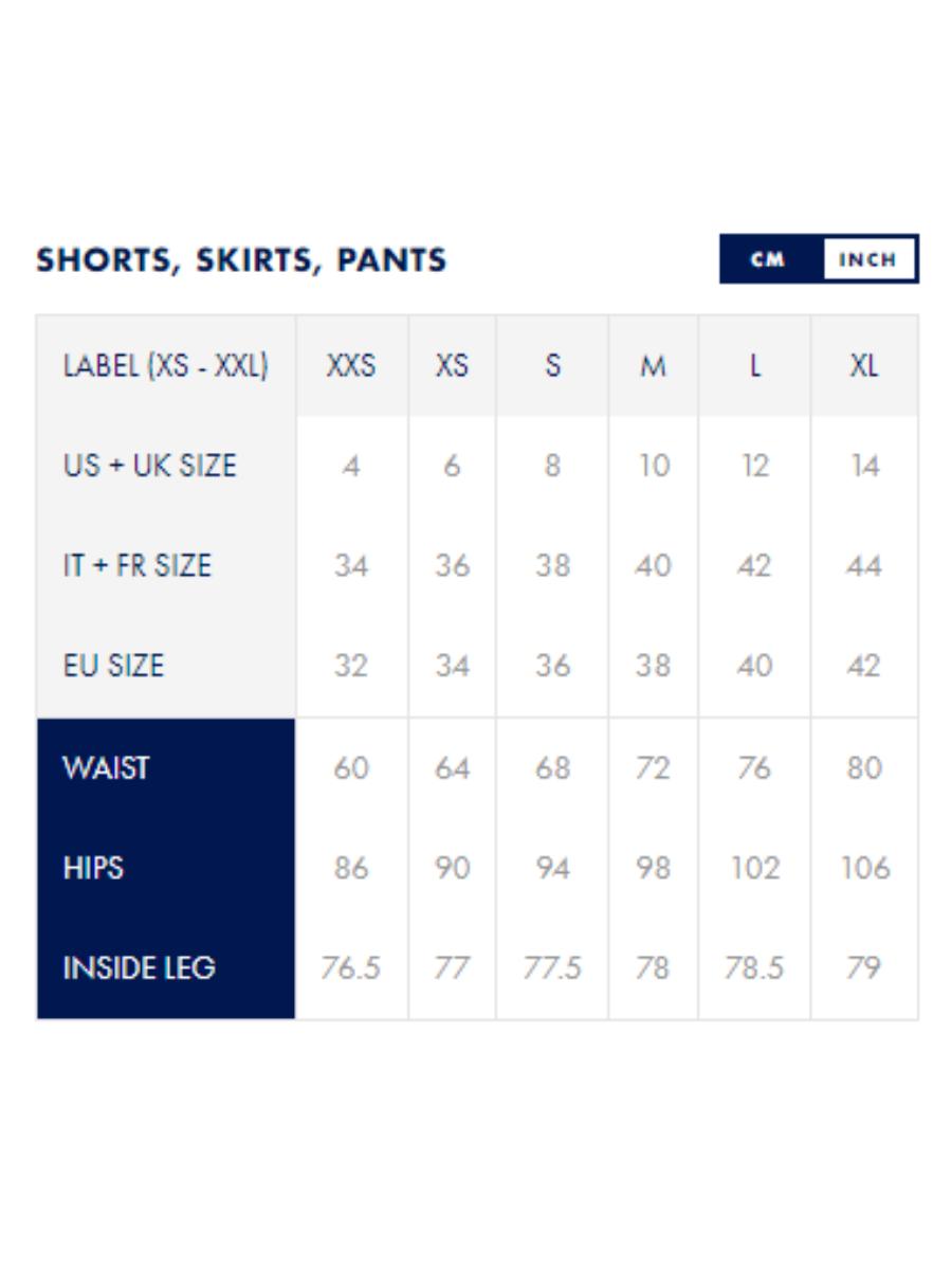 Size guide TJ Women bottoms