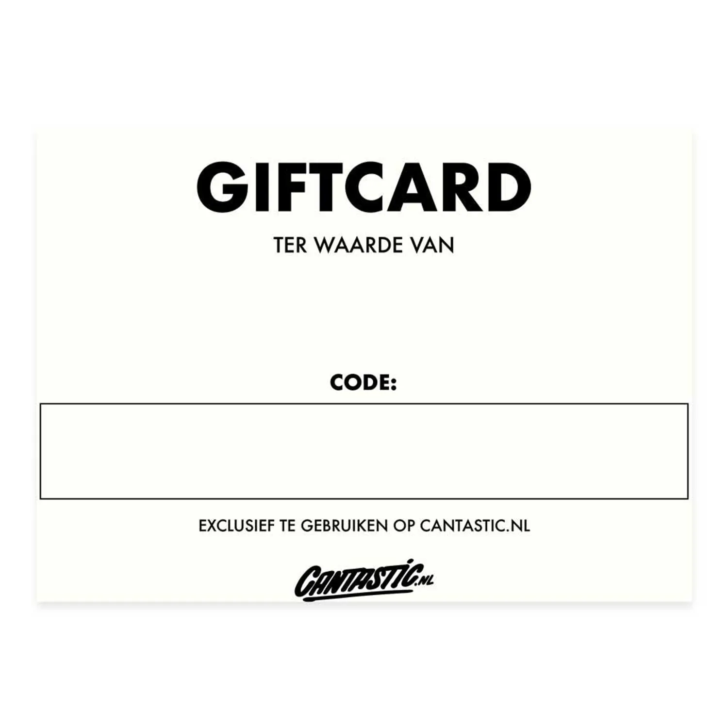 Giftcard Cantastic.nl