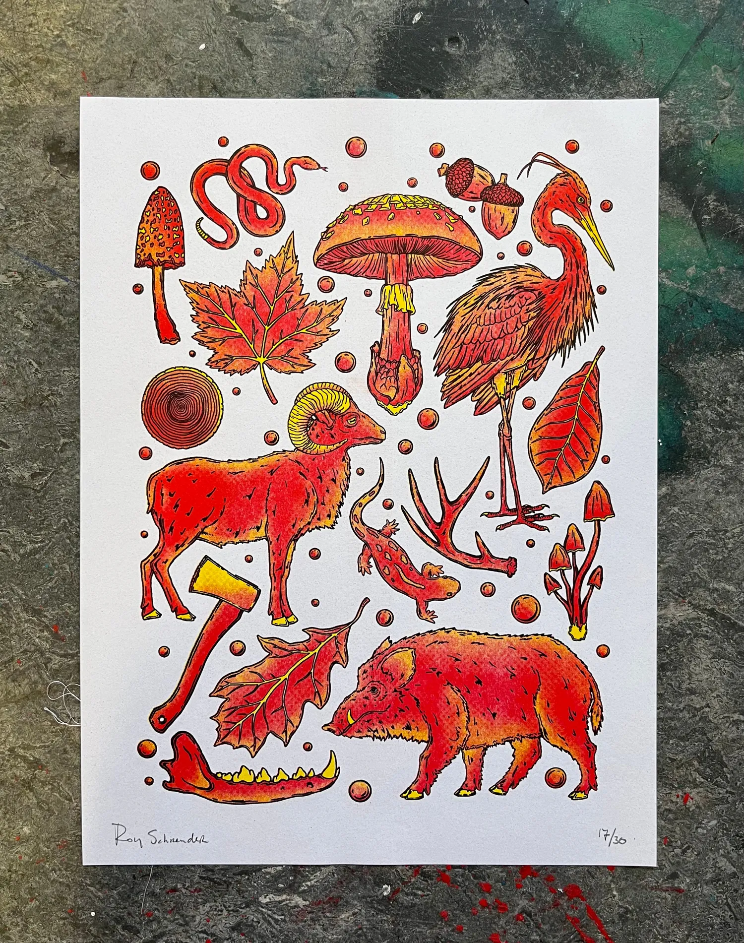 Forest - Riso Print