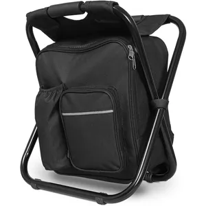 Foldable Chair backpack Black