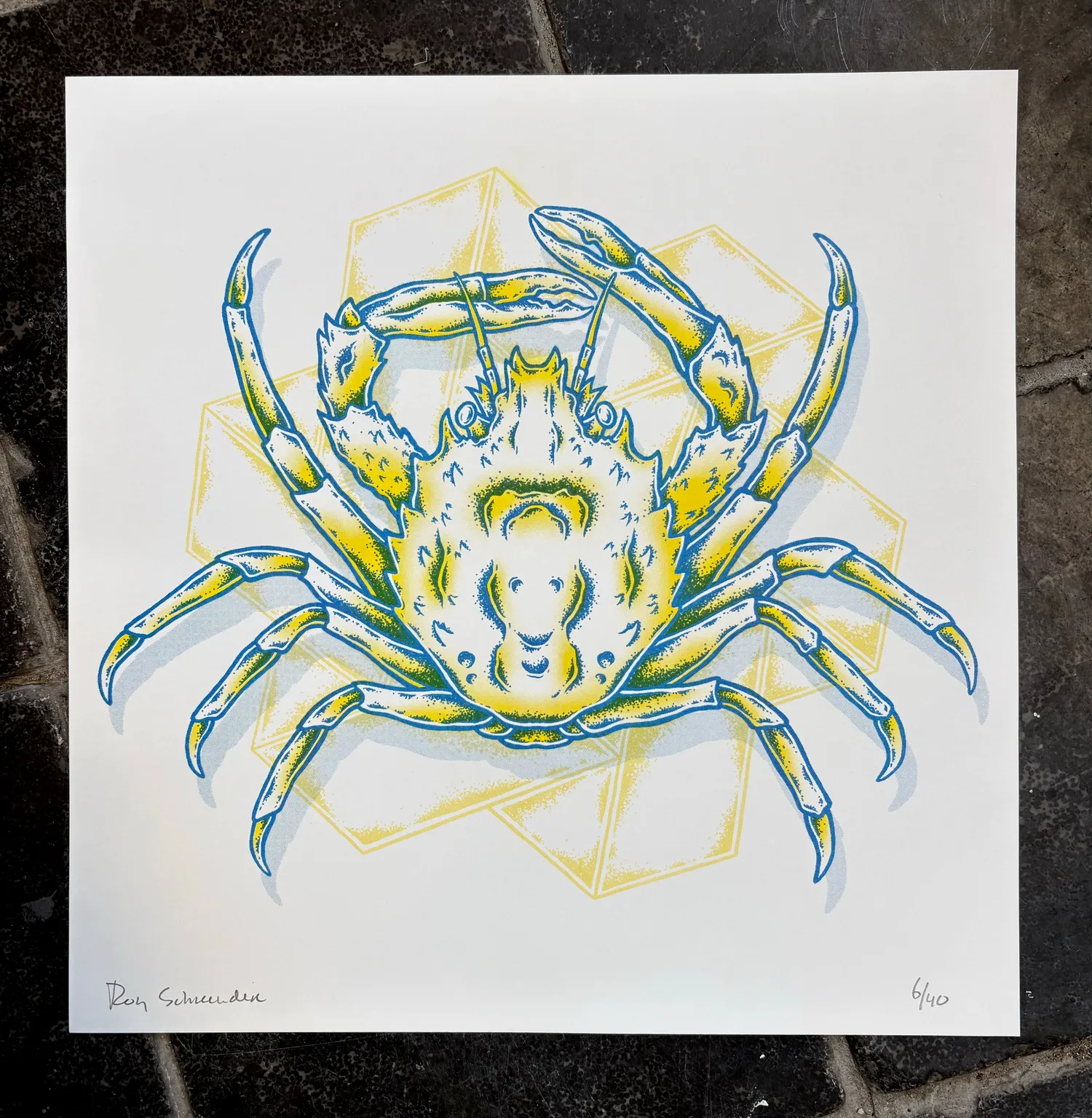 Crab Riso Print