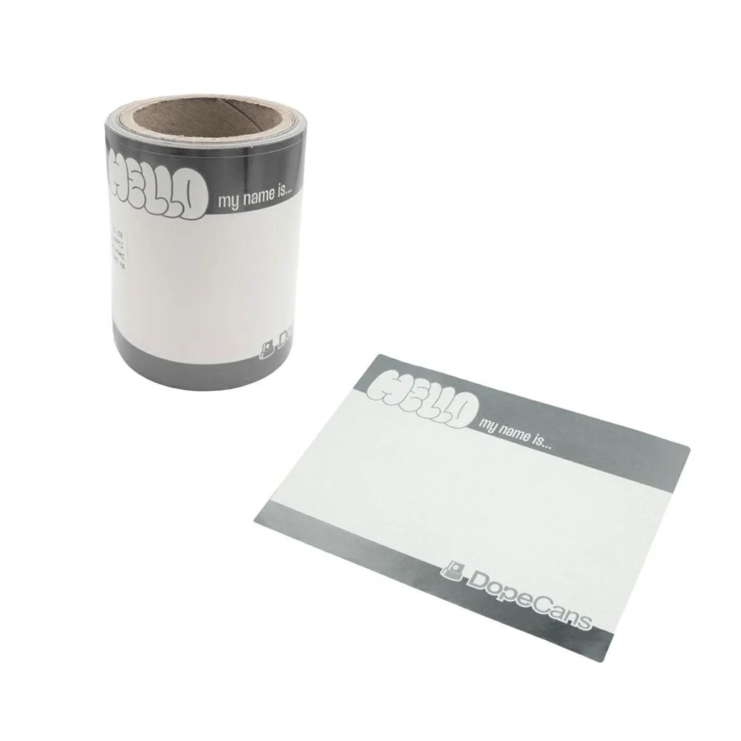 Hello My Name Is - Silver Metallic - 50-pcs - Dope Cans