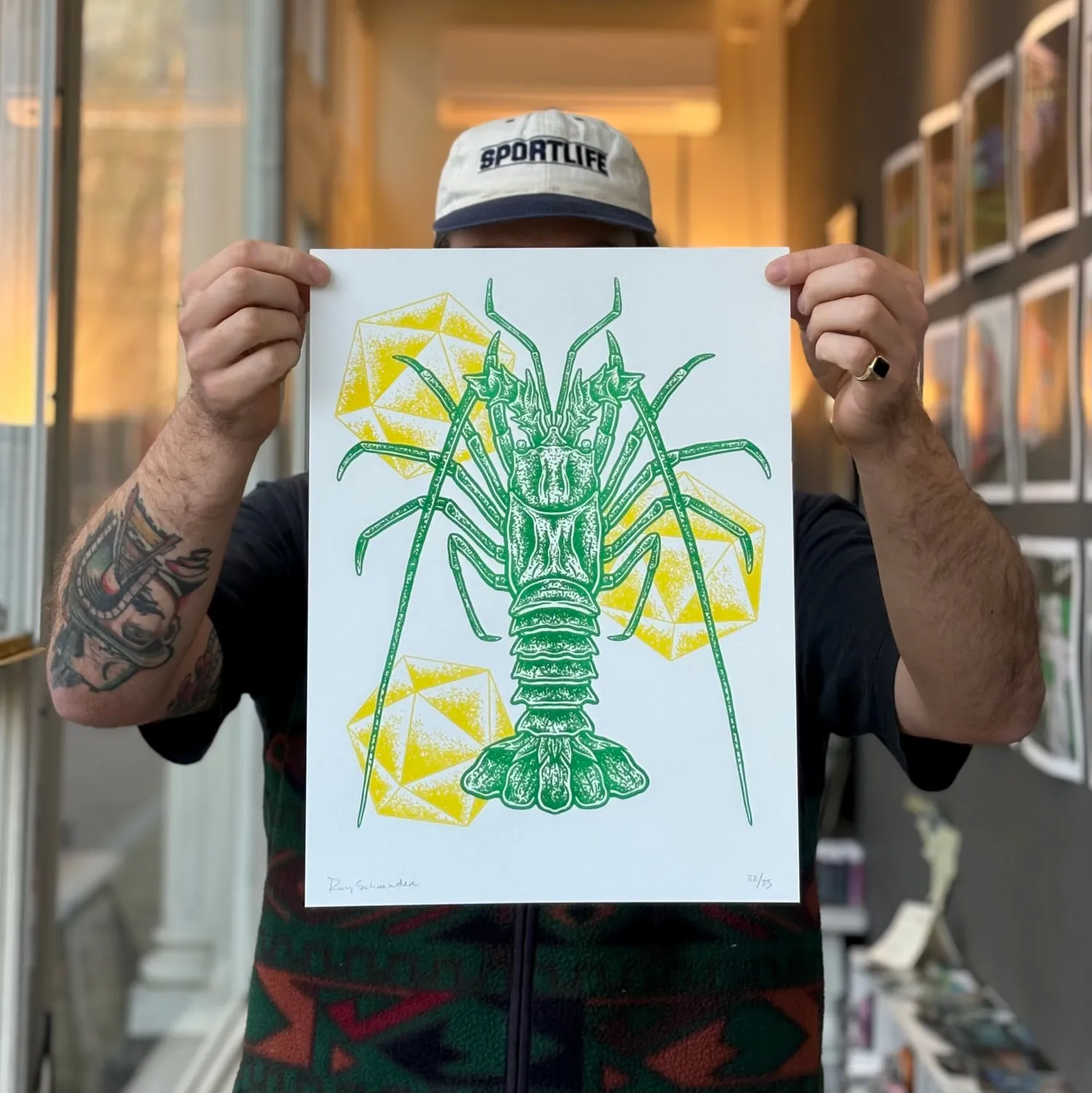Lobster Riso Print
