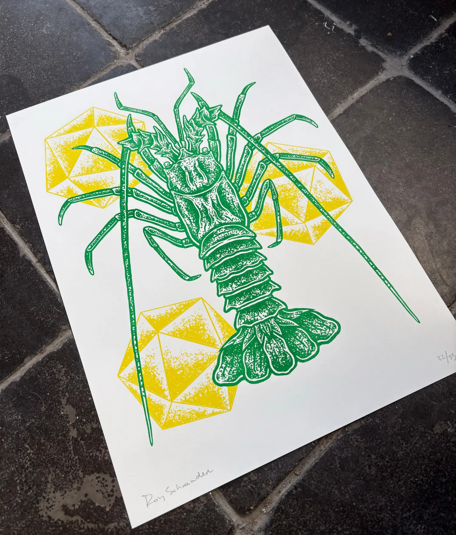 Lobster Riso Print