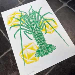 Lobster Riso Print