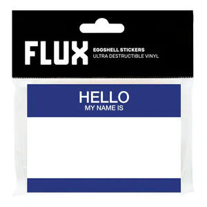 FLUX Eggshell Stickers 50 pcs Hello my name is Blue