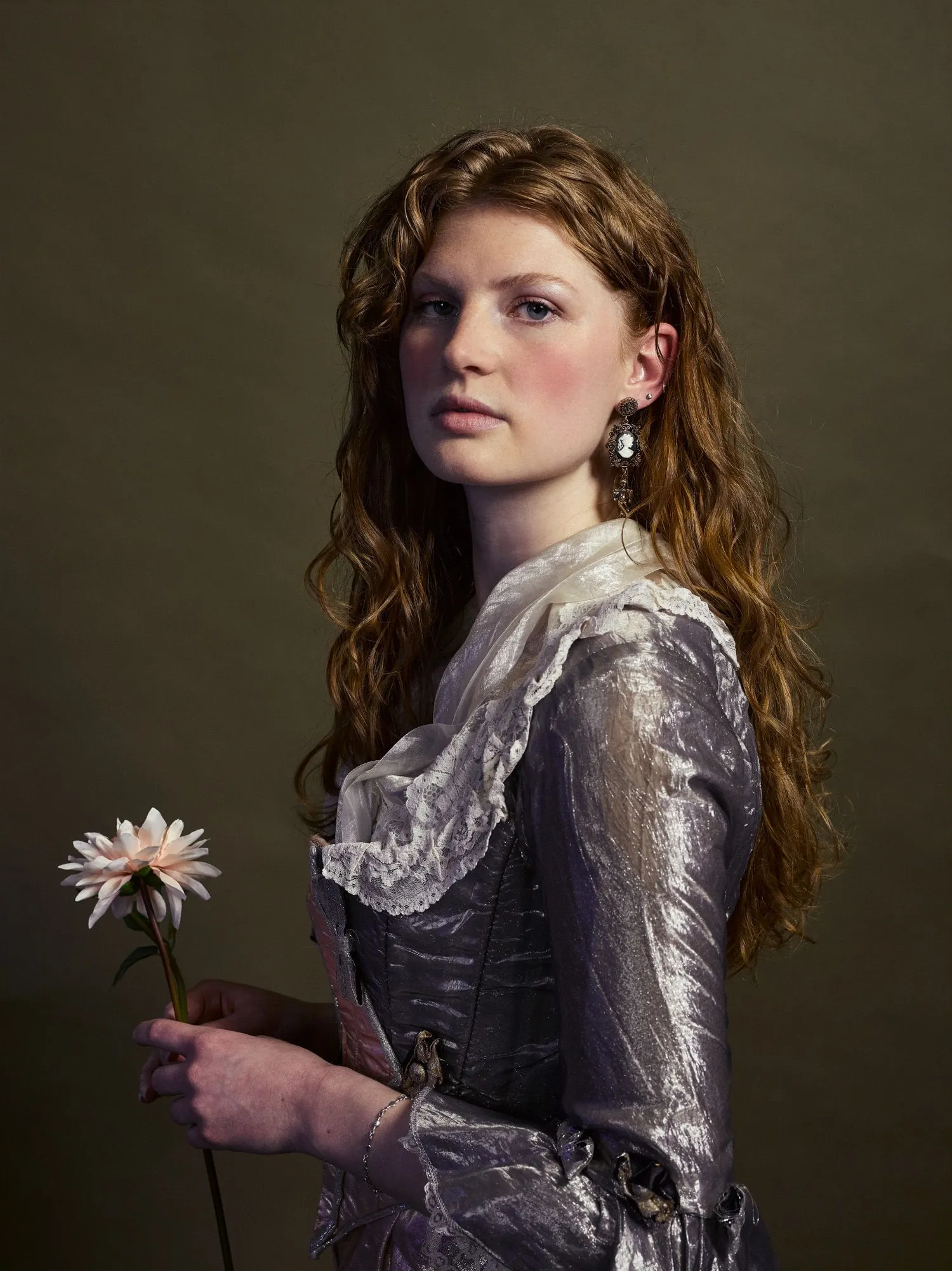 portrait with flower