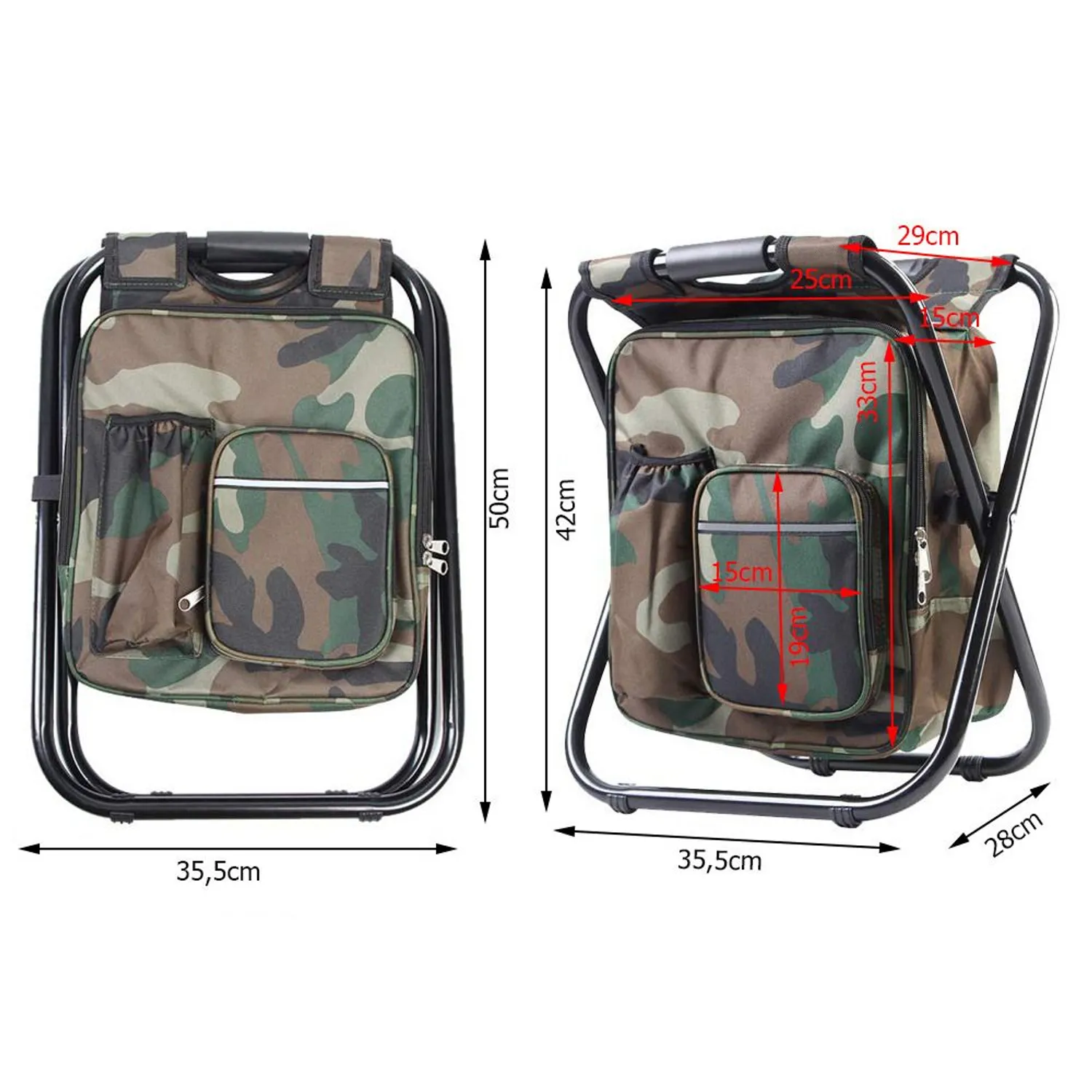 Foldable Chair backpack Camouflage