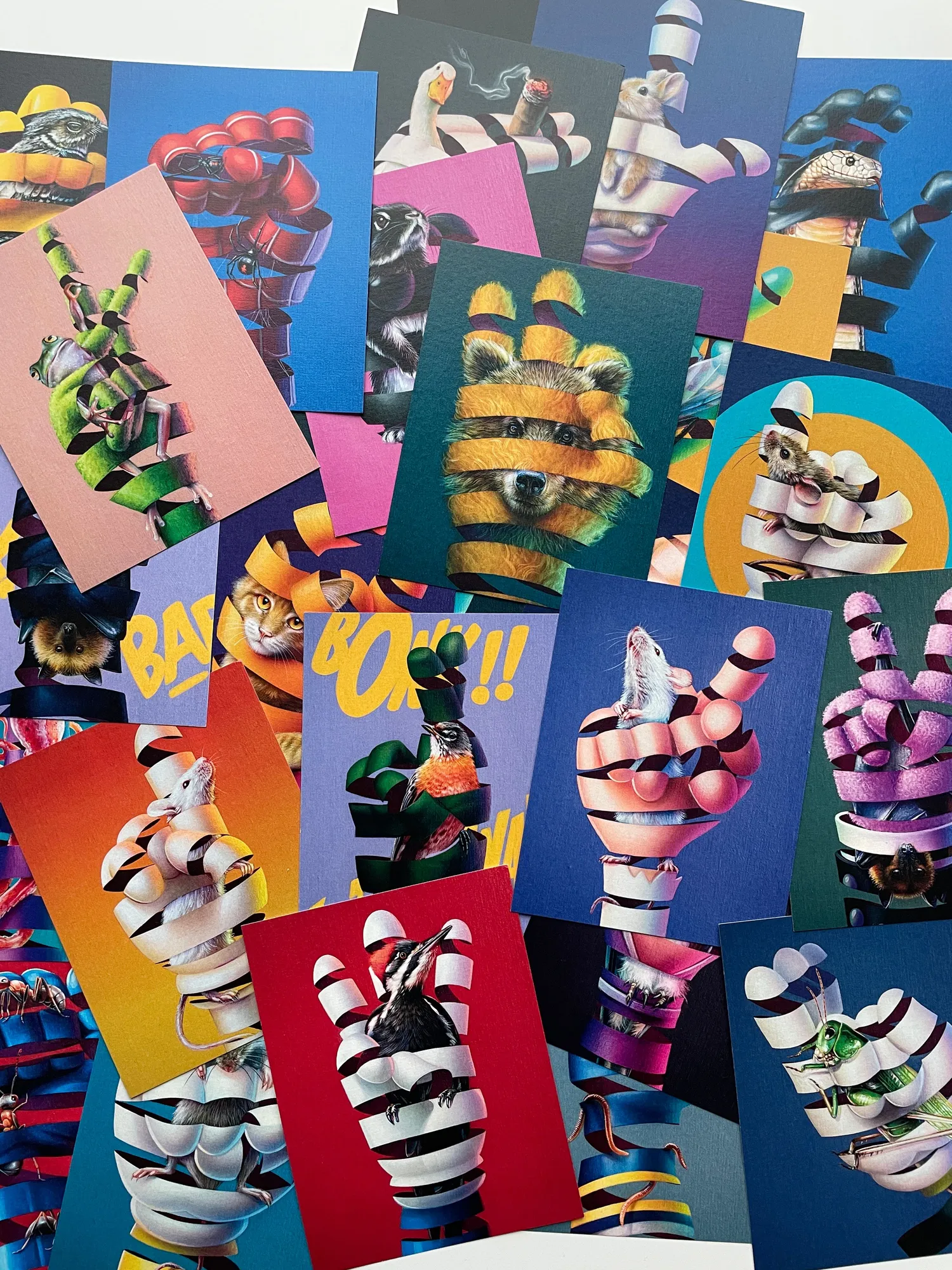 Super A - ASL alphabet postcard set