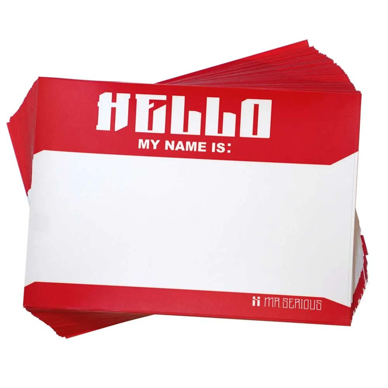 Hello my name is: 50 Sticker Pack - Mr. Serious