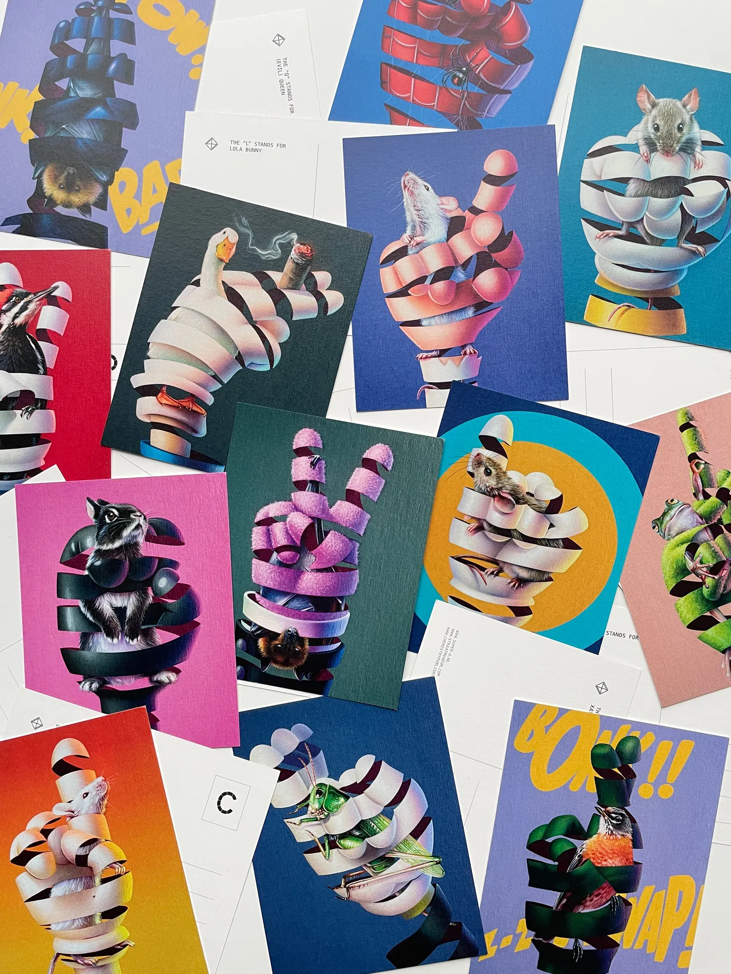 Super A - ASL alphabet postcard set