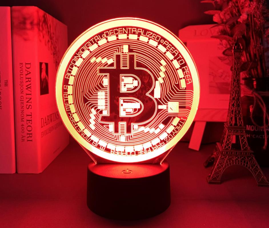 Bitcoin LED lamp