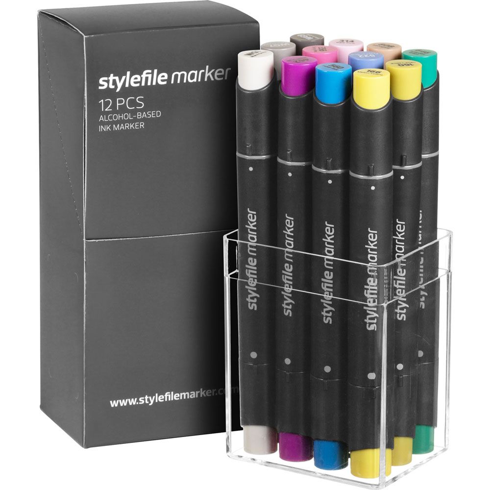 Stylefile Marker Set of 12 - Cool Grey Set