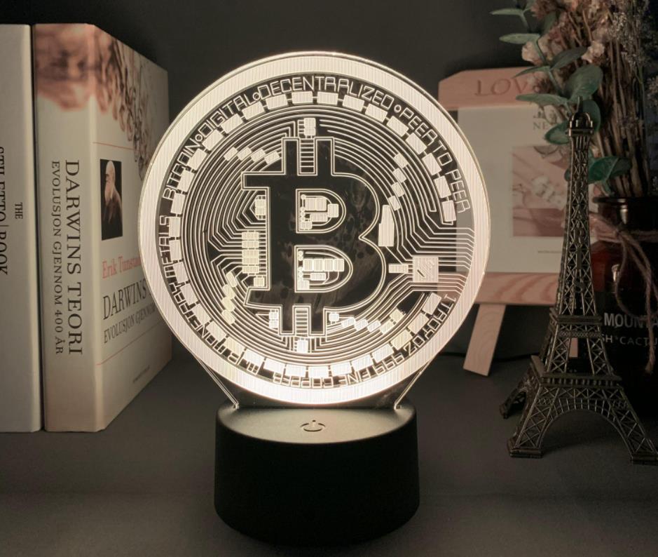Bitcoin LED lamp