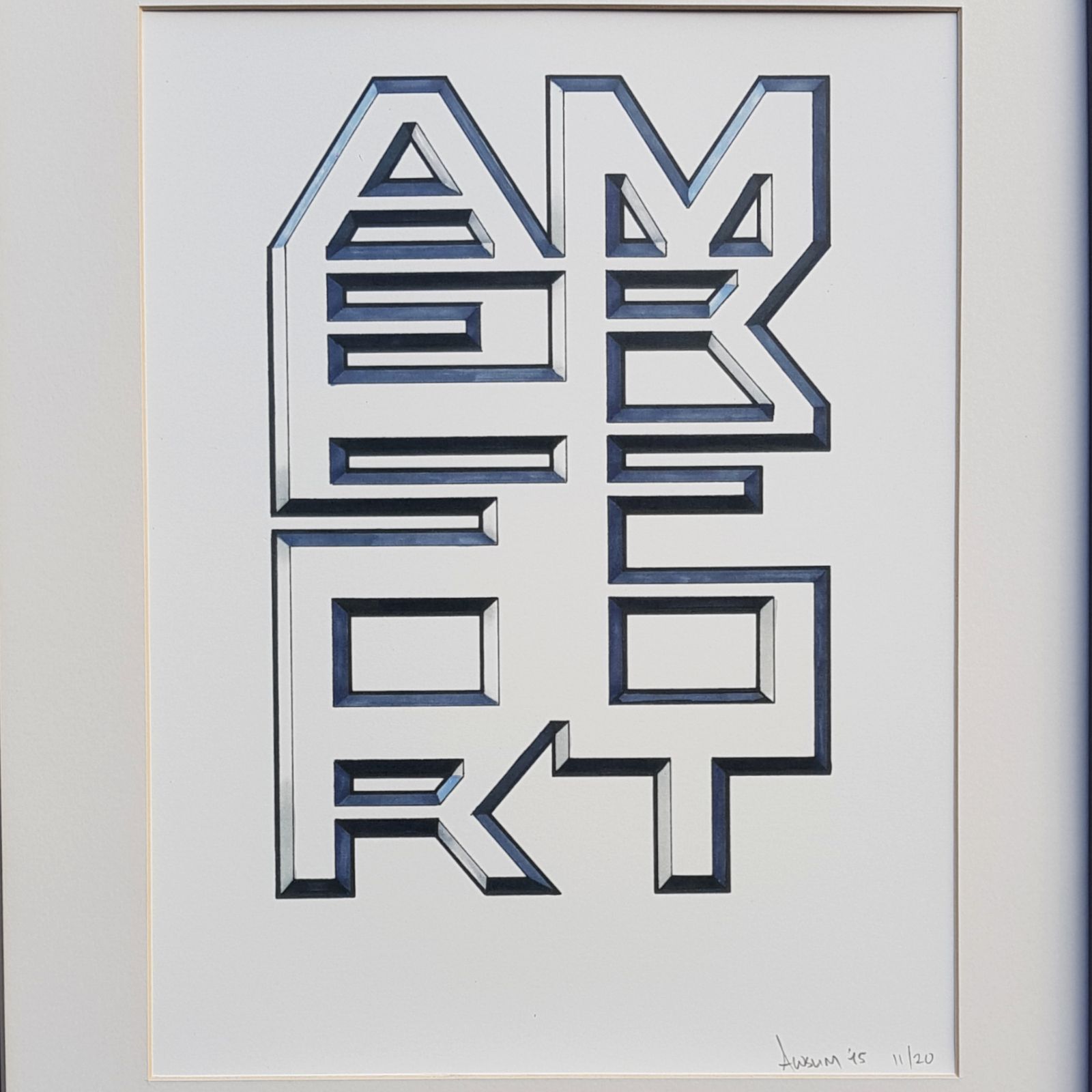 "Amersfoort" Grijs print