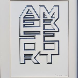 "Amersfoort" Grijs print